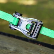 SmartStraps RatchetX Standard Duty Ratchet Tie Down Straps, 1 x 12 ft, 500 lb Safe Work Load, 1,500 lb Break Strength, Padded Handle, Green, 2-Pack