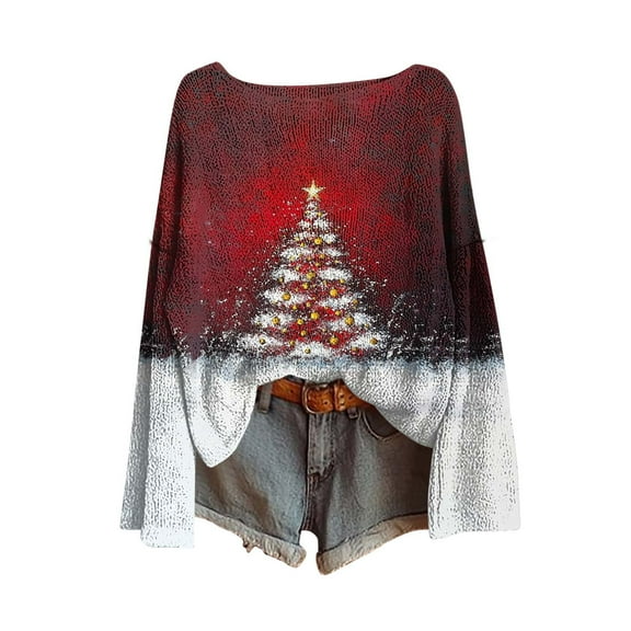 My Items Talove Long Sleeve Shirts for Women Funny Graphic Sweatshirt Women Fall Clothes Fall Tshirts Womens Tops Fall Winter Christmas Shirts