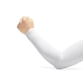 thumbnail image 4 of ManxiVoo Cooling Arm Sleeves for Women Sun Protection UV Block Lightweight Breathable Outdoor Sports Cover L Size White, 4 of 5