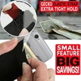 thumbnail image 4 of Phone Wallet Double Pocket Gecko - Adhesive Card Holder - Cell Phone Pouch - Stick on Lycra Pocket by Gecko - Carry Credit Cards and Cash (Black-Blank-), 4 of 10