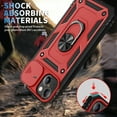 thumbnail image 3 of TECH CIRCLE iPhone 14 Plus Case, Slim Heavy Duty Rugged Hybird Shockproof Anti-Slip Magnetic Ring Stand Slide Len Protective Card Slot Case for iPhone 14 Plus 6.7 inch 2022,Red+Black, 3 of 8