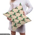 thumbnail image 5 of Ambesonne Vintage Christmas Fabric by the Yard Upholstery, Mistletoe Pattern, 3 Yards, Jade Green Raspberry, 5 of 5
