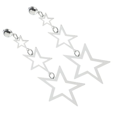 MLINS 1 Pair of Star Earring Women Sparkle Star Drop Dangle Earrings Modern Style Earrings