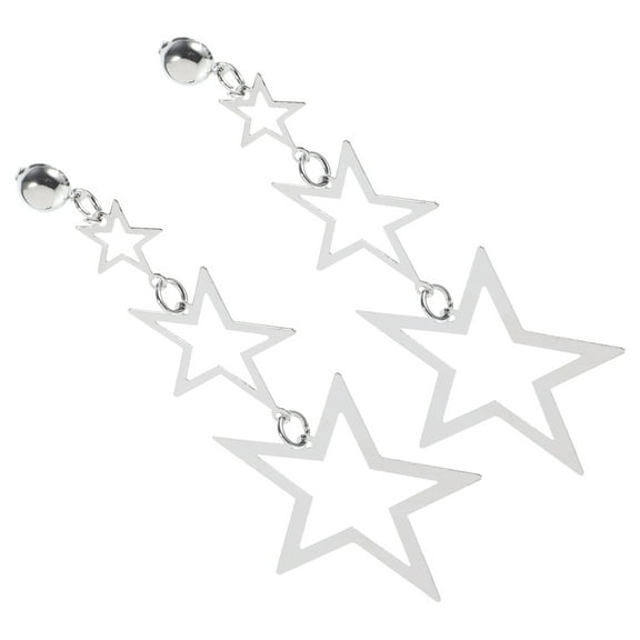 MLINS 1 Pair of Star Earring Women Sparkle Star Drop Dangle Earrings Modern Style Earrings