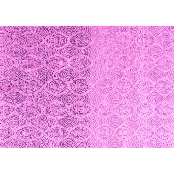 Ahgly Company Indoor Rectangle Abstract Pink Modern Area Rugs, 5' x 7'
