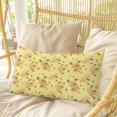 thumbnail image 4 of Summer Bees Pillow Covers, Linen Long Throw Pillow Case, Pastoral Garden Yellow Honey Watercolor Holiday Pillow Protector Decorative Cushion Cover for Living Room/Bedroom 12" x 20", 4 of 8