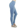 thumbnail image 4 of Fashion2Love Shaping Pull On Butt Lift Push Up Yoga Pants Stretch Indigo Denim Skinny Jeans, 4 of 8
