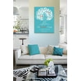 thumbnail image 4 of MuralMax Personalized Canvas Tree Inspirational Art - The Roots of Our Family Begin With The Love of Our Two Hearts - Romantic Wall Decor Gift - Color - Aqua - Size 11 x 14, 4 of 6
