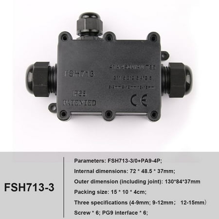 

BESHOM 2-6 Ways Waterproof Branch Box Distribution Box Connection Box Connector IP68