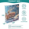 thumbnail image 5 of Ring Binders Reindeer Pulling Floral Sleigh Presentation1.5-inch, Slant Ring One-Touch, 5 of 9