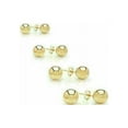 thumbnail image 4 of 14K Gold Plated Ball Stud Earrings, Sterling Silver Ball Earrings stud, 3MM-12MM, 4 of 6
