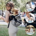 thumbnail image 4 of Mochila para perros, ajustable, portátil, ventilada, ideal para senderismo y escalada al aire libre (L, azul), 4 of 5