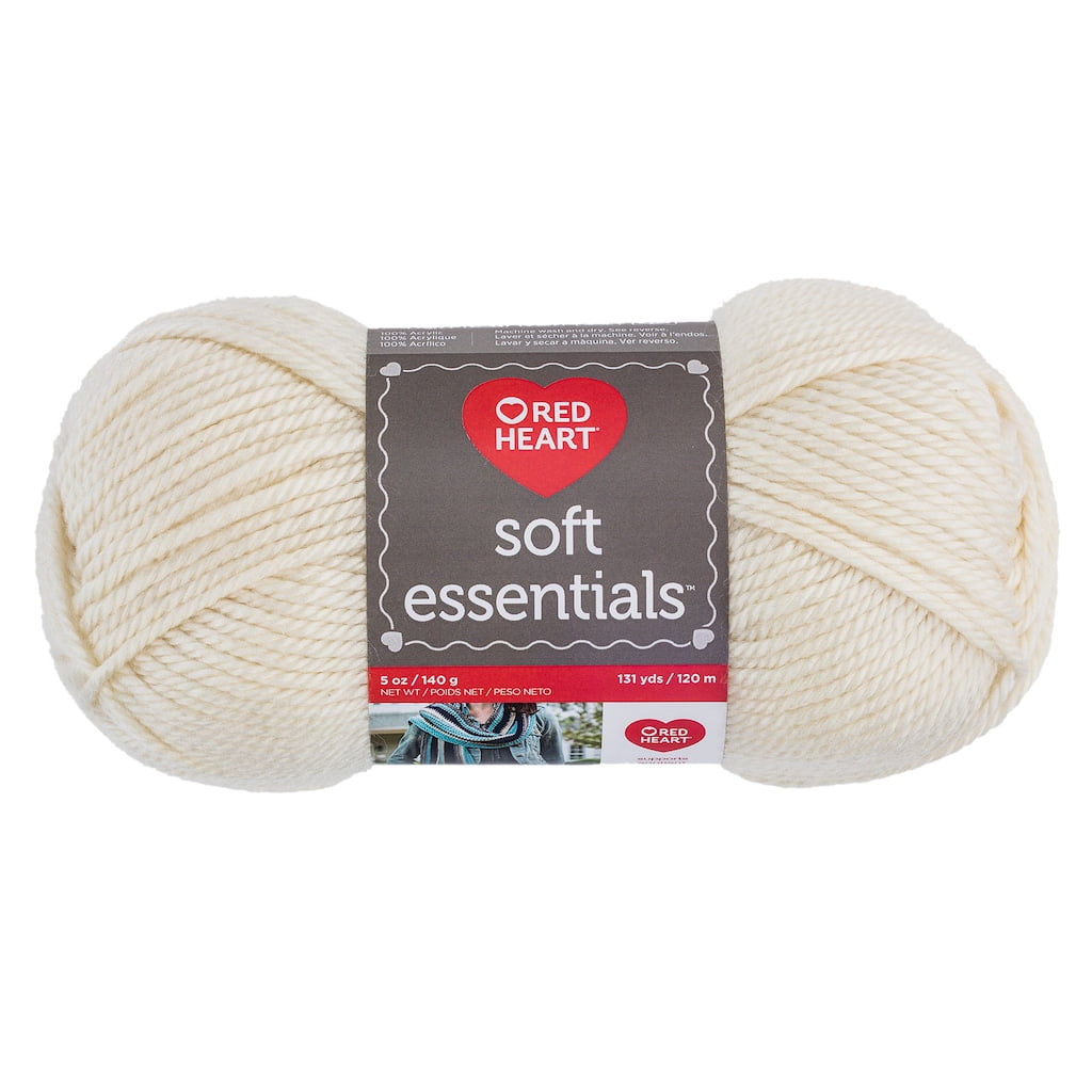 Red Heart Soft Essentials Cream Knitting & Crochet Yarn Walmart.com