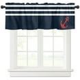 thumbnail image 2 of Navy Blue Stripe Anchor Simple Curtain Home Decoration Living Room Short Curtains Window Treatments For Kitchen Bedroom, 2 of 6