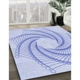 thumbnail image 3 of Ahgly Company Machine Washable Indoor Square Transitional Lavender Blue Area Rugs, 4' Square, 3 of 7