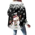 thumbnail image 3 of Womens Jacket Trendy Christmas Pattern -Lined Hooded Drawstring Jacket Sweatshirt Fall Winter Coats for Women,Black,3XL, 3 of 9