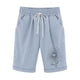 thumbnail image 1 of Pantalones Cortos de Verano para las Mujeres de Cintura Alta Estampado Elástico Cordón de Cintura, Casual Bolsillos Pantalones de Pijama, 1 of 3