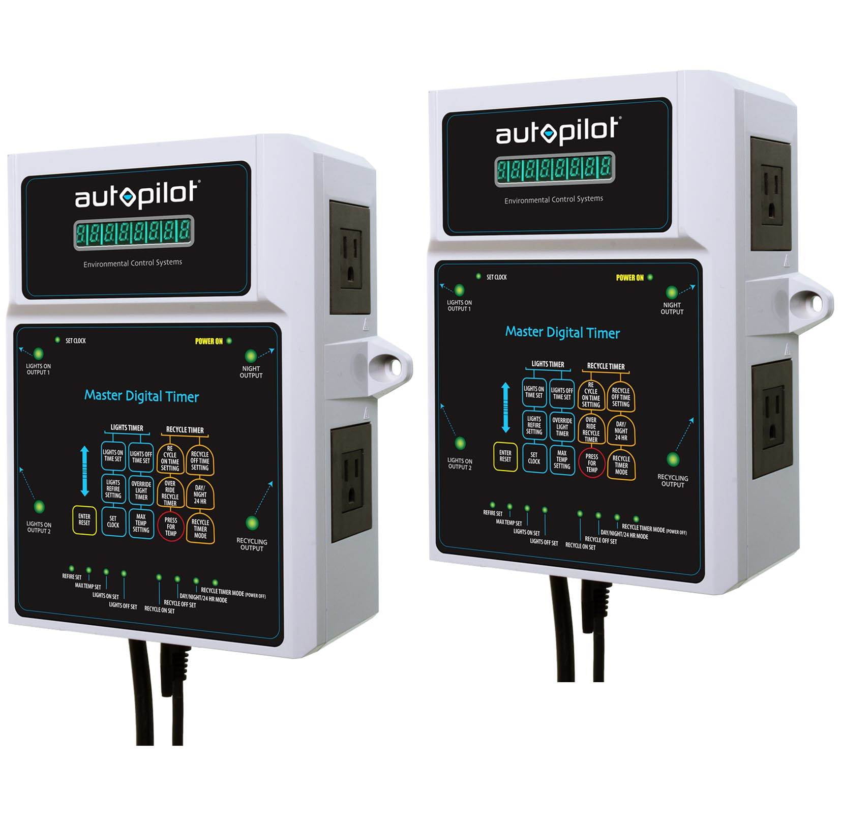 (2) Autopilot Master Digital Combination Recycling & Lighting Timers
