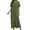 Army Green, variant on Plus Size Dresses for Women Fashion Pocket Casual Loose Round-Neck Short Sleeve Long Dress Beach Party Dresses S-5XL
