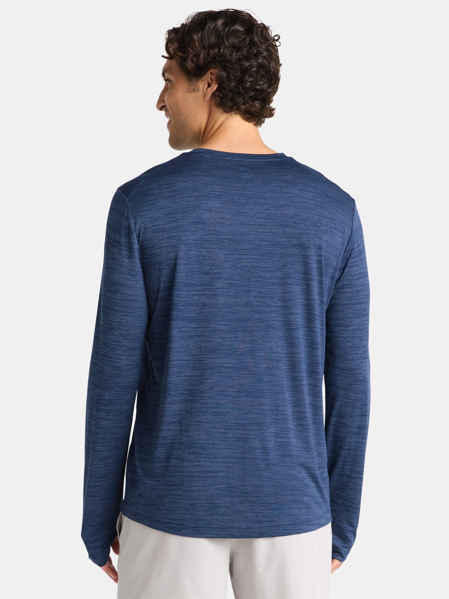 Athletic Works Men's Jersey Tee with Long Sleeves, Size XS-5XL