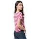 thumbnail image 2 of Camiseta recortada con gráfico de rayas Aeropostale para mujer rosa extragrande, 2 of 2