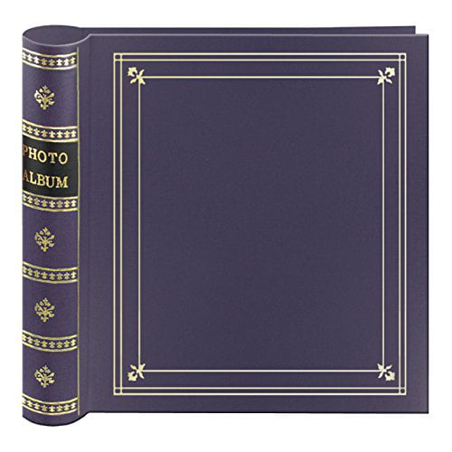 Black Pioneer Photo Albums 204-Pocket Post Bound Leatherette Cover Photo Album for 4 by 6-Inch Prints