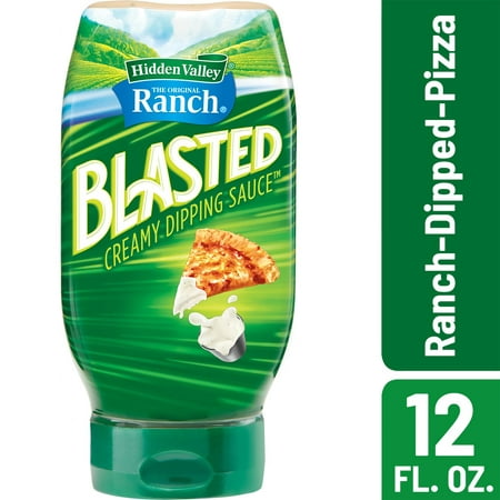 (2 pack) Hidden Valley Ranch Blasted Creamy Dipping Sauce, Ranch-Dipped-Pizza, Gluten Free - 12 Ounce