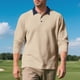 thumbnail image 5 of Blusa y camisa de manga larga con cuello vuelto para hombre, estilo informal, de golf, de negocios, con botones sueltos, de media manga, con cuello vuelto, blusas de poliéster para hombre, 5 of 9