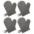 thumbnail image 1 of OULII 4 Pcs Gants de Bain Exfoliants Gris Feutre pour Yoga Chaud, 1 of 8