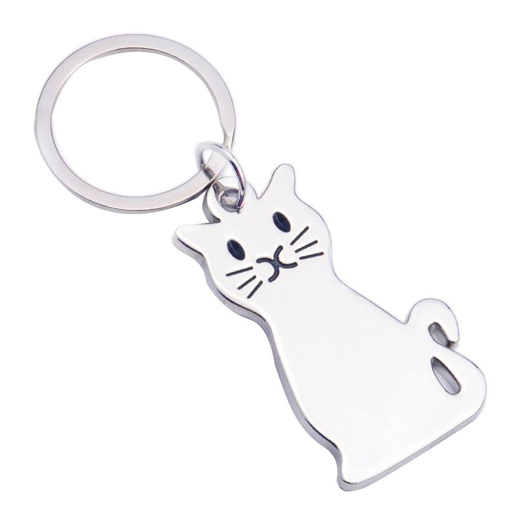 CAT LOVERS CAT KITTEN LOVE YOU KEY CHAIN CLIP FOR PURSE BACKPACK FOB ZIPPER PULL 