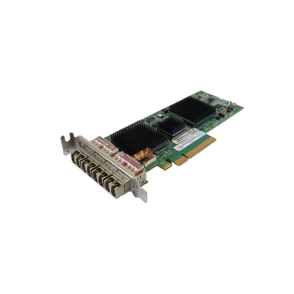 Pre-Owned IBM 00WT107 QLE2564L PCIE2 8GB 4 Port Fiber Channel Card (Good)