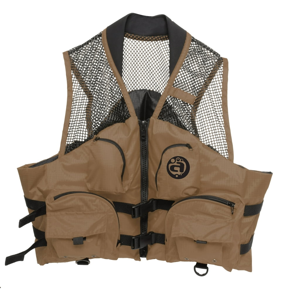 Deluxe Mesh Top Fishing Vest, 2XL/3XL, Bark
