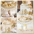 thumbnail image 6 of 18th Birthday Decoration Girls, Gold Happy 18th Birthday Banner, Sand White Birthday Balloons, 18th Birthday Balloons, Confetti Latex Balloons Cake Topper for Girls 18th Birthday Party Decorations, 6 of 7