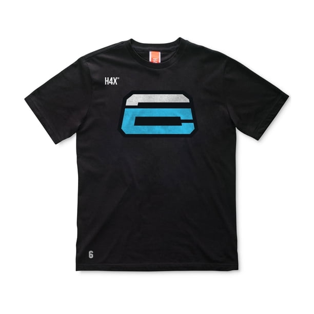 H4X Camiseta gráfica Crimsix para hombre, negra, pequeña