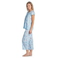 thumbnail image 3 of Casual Nights Women's Short Sleeve Lace Dot Capri Pajama Set, 3 of 4