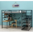 thumbnail image 2 of Camas de dormitorio para estudiantes con escritorio, literas para niños, cama Loft con escritorio para niños y adultos con almacenamiento para adultos, 2 of 3