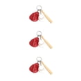 thumbnail image 3 of Bearachild 3 uds llavero de béisbol guante de murciélago anillo llavero decoración coche suministros juguetes regalo niños novio mujeres rojo Type1 NO1, 3 of 6