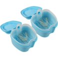 thumbnail image 4 of Dent Art Denture Box in Light Blue Color - Dental Orthodontic Retainer Case | Teeth Storage Box, Denture Storage Case Fake Tooth Holder with Strainer (2), 4 of 8