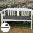 thumbnail image 1 of 2x Almohadillas para Asiento de Patio para Banco de Jardín, Cojín para Silla, Columpio, 3 Plazas, Exterior, Gris Macarena cojín del asiento del banco, 1 of 3
