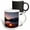 Multicolor, variant on 3drose, Illuminated Tent by the Mountain Lake in the Evening. Happy Camper, 11oz Two-tone Green Mug