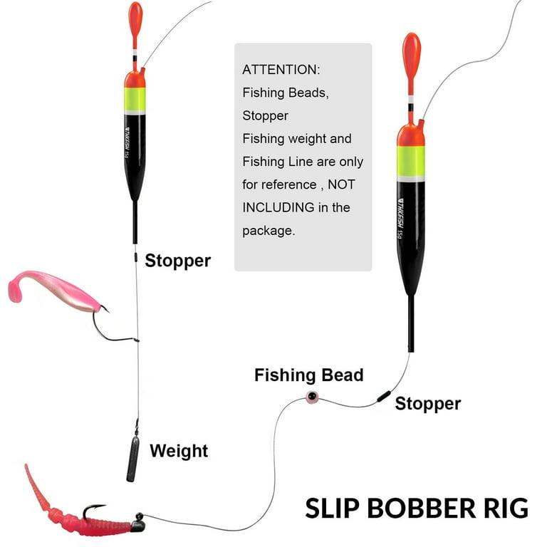 THKFISH Fishing Bobbers Fishing Floats and Bobbers Slip Bobbers for Fishing  Balsa Floats Crappie Fishing Bobbers Floatage