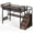 Black,Twin, variant on Bellemave Twin Loft Bed with Desk, Metal Loft Bed with Storage & Wardrobe, High Loft Bed with LED Lights & Charaging Station, Heavy Duty Metal Frame with Pegboard & Baskets for Teens Adults, Black