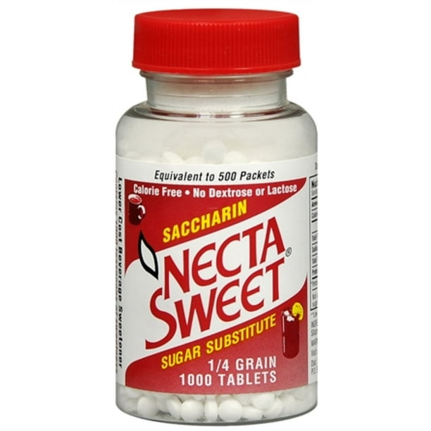 Necta Sweet Saccharin Sugar Substitute 1/4 Grain 1000 Tablets (Pack of