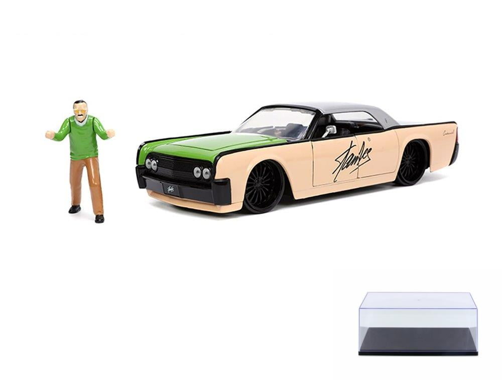 1963 Lincoln Continental w/ Stan Lee Figure, Gold /Green - Jada