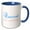 Blue/White, variant on 3drose, Concord, New Hampshire Blue, Red Text. Patriotic Usa Home Town Gift, 15oz Two-tone Blue Mug