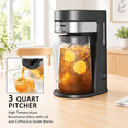 Ice Tea Pitcher Set Iced Tea Maker with 3qt Glass Pitcher, Strength Control, Reusable ...