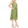 thumbnail image 4 of Sakkas Nora Sleeveless Embroidered Short Tie Dye Caftan Dress / Cover Up - 2-ForestGreen - One Size, 4 of 5