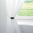 thumbnail image 2 of Magnetic Wooden Leaf Curtain Tieback - Black/Silver, 2 of 6