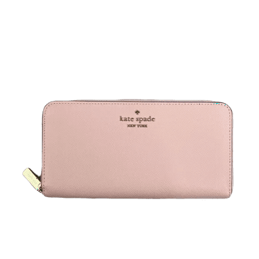 Kate Spade Madison Large Zip Around Continental Wallet White Conch Pink