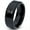 Black Bevel Polish Tungsten, variant on Tungsten Time Capsule Sand Hourglass Hour Glass Band Ring 8mm Men Women Comfort Fit Black Dome Polished